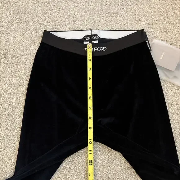 Tom Ford Stretch Velvet Signature Midnight Blue Leggings Women's Size Small - Picture 10 of 13